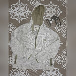 Billabong Light Gray Zip-Up Hoodie